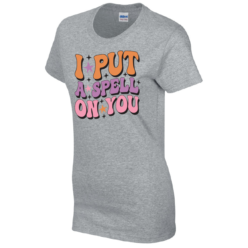 I Put A Spell On You Halloween T-Shirt Available in 7 Colours HWCL08