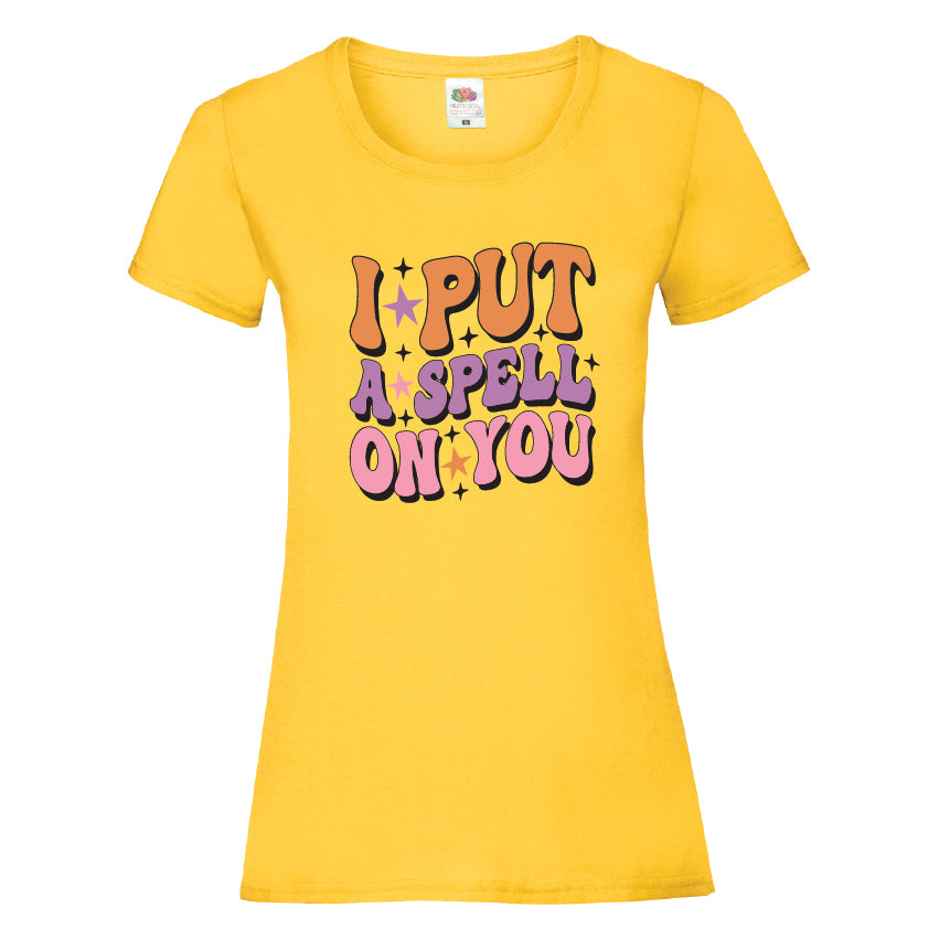 I Put A Spell On You Halloween T-Shirt Available in 7 Colours HWCL08