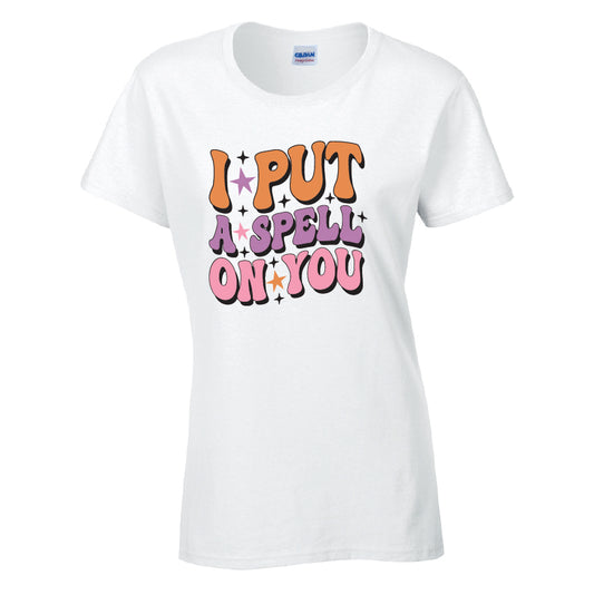 I Put A Spell On You Halloween T-Shirt Available in 7 Colours HWCL08