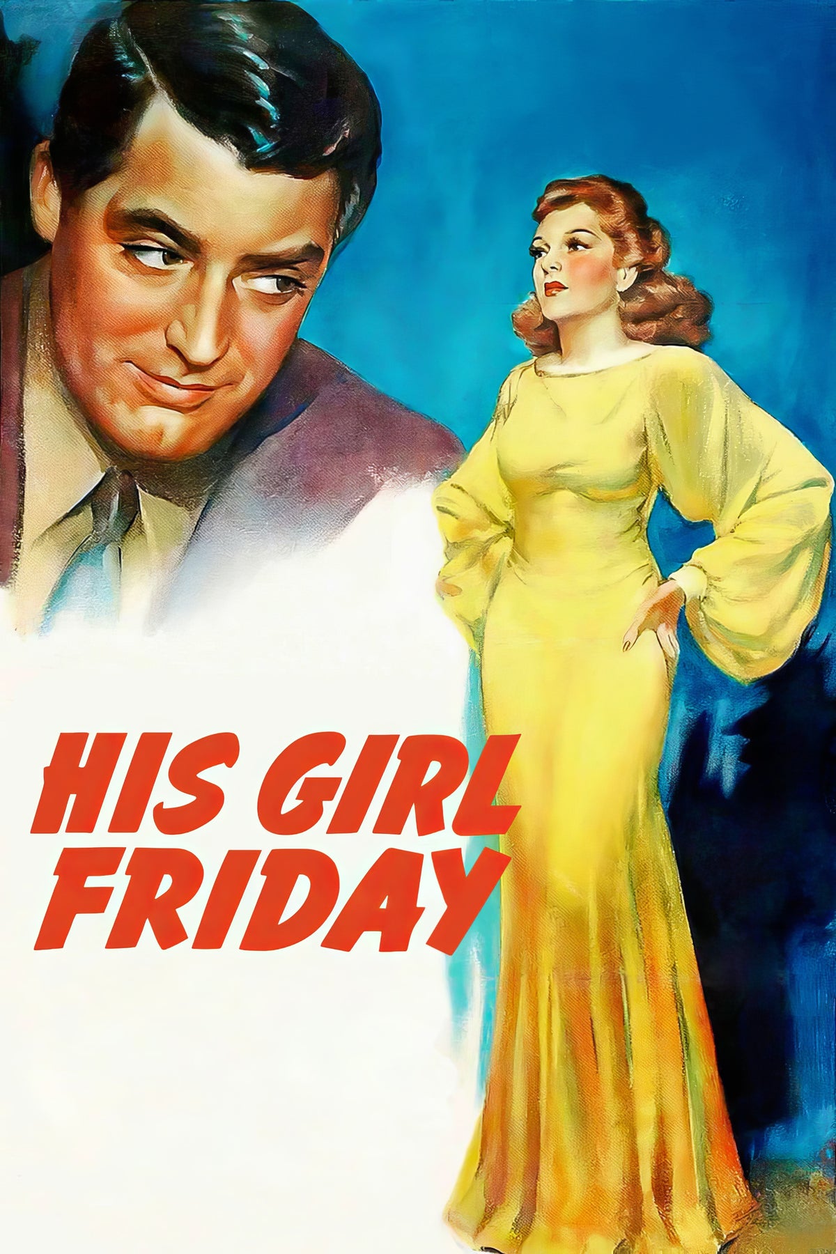 1940 His Girl Friday (1940) Film/Movie Premium Waterproof & Tear Resistant Posters