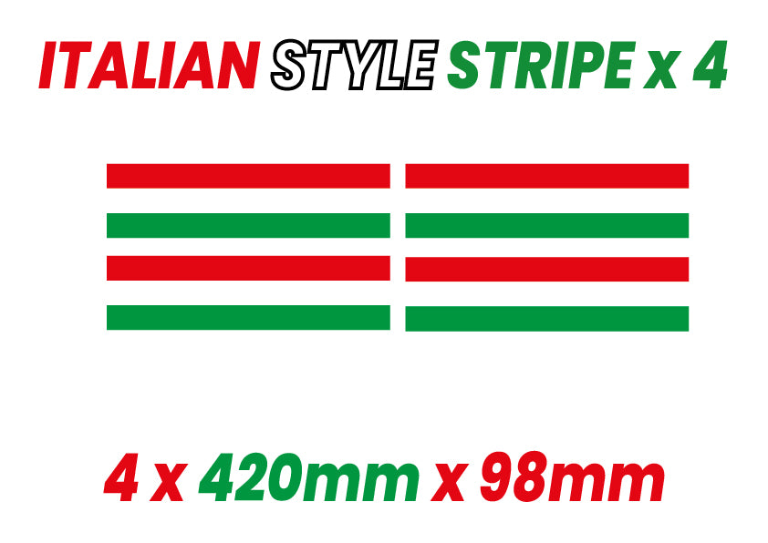 German, French, Italian Racing Pin Stripes and Bonnet Stripes