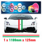 IT1.1 Italian Racing Bonnet stripe 1.1m (1100mm) Long laminated for Ferrari Fiat Alfa Romeo Mini sticker graphics various widths available