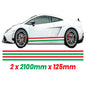 IT2.1/125x2 Italian Side Stripe 2100mm x 125mm for Porsche