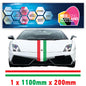 IT1.1 Italian Racing Bonnet stripe 1.1m (1100mm) Long laminated for Ferrari Fiat Alfa Romeo Mini sticker graphics various widths available