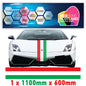 IT1.1 Italian Racing Bonnet stripe 1.1m (1100mm) Long laminated for Ferrari Fiat Alfa Romeo Mini sticker graphics various widths available