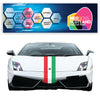 IT1.1 Italian Racing Bonnet stripe 1.1m (1100mm) Long laminated for Ferrari Fiat Alfa Romeo Mini sticker graphics various widths available