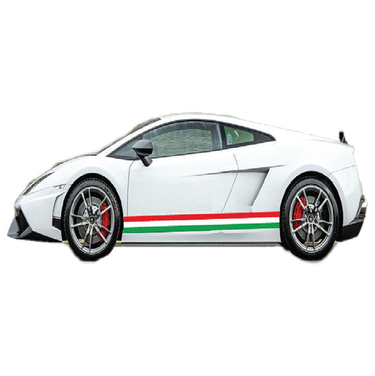 IT2.1 Italian Racing Racing Side stripe 2x2.1m (2100mm) Long laminated for Renault Peugeot Citroen sticker graphics various widths available