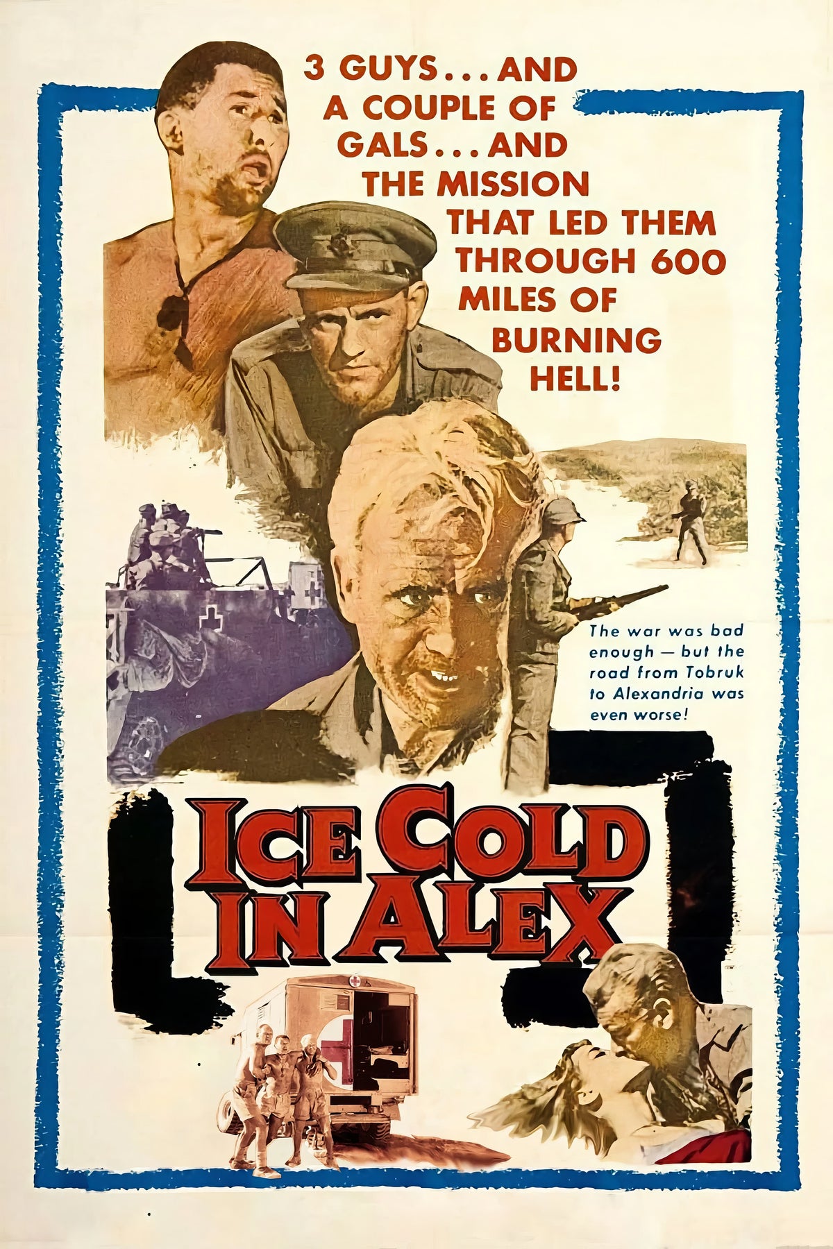 Ice Cold in Alex (1958) Film/Movie Premium Waterproof & Tear Resistant Posters