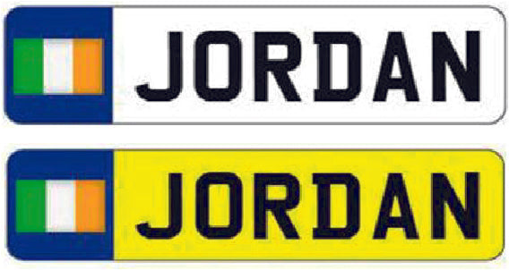 RIDE01 Kids Personalised Number Plates Front And Back