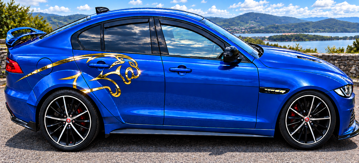 Leaping Jaguars graphics decals stickers Mirrored Vinyl Only