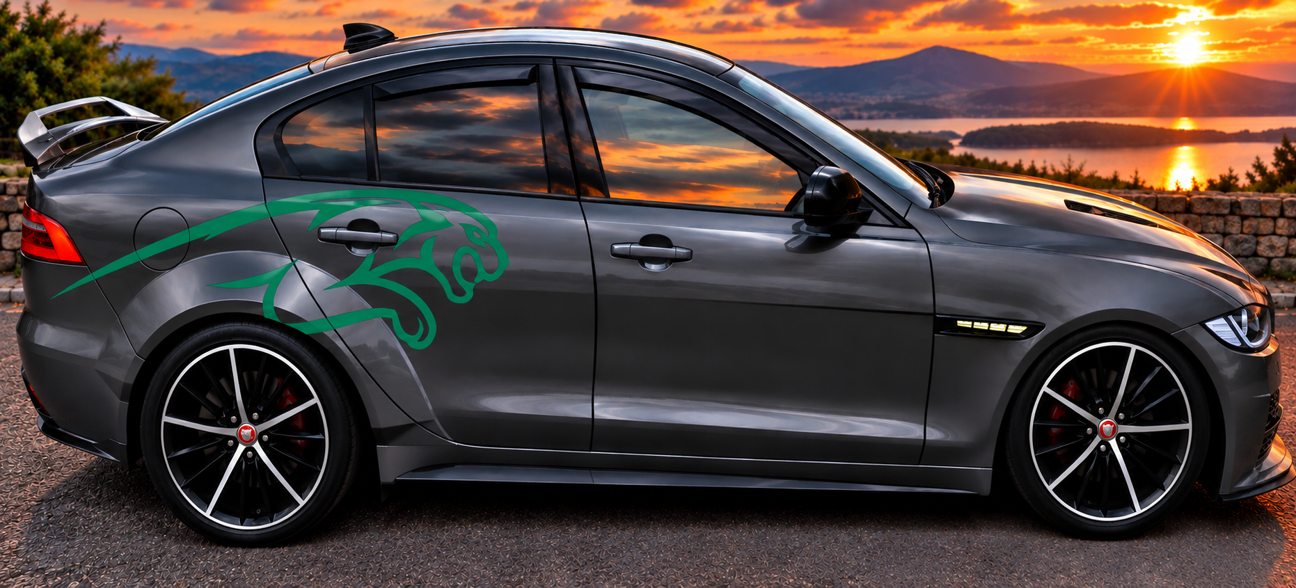 Leaping Jaguars graphics decals stickers Reflective Vinyl Only