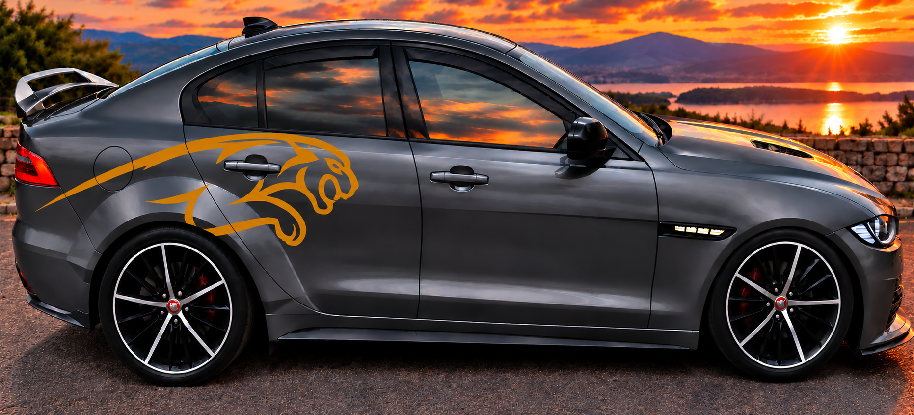Leaping Jaguars graphics decals stickers Reflective Vinyl Only
