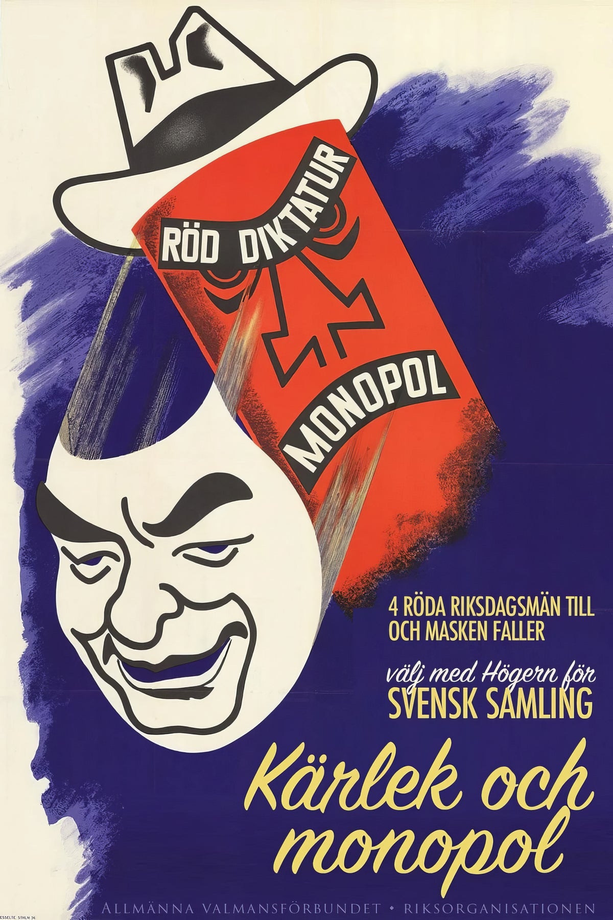 Kärlek och monopol (1936) Film/Movie Premium Waterproof & Tear Resistant Posters