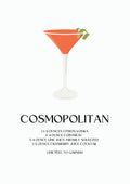 Cosmopolitan Cocktail Glass Poster Printed | Premium Waterproof & Tear Resistant Full Colour Posters