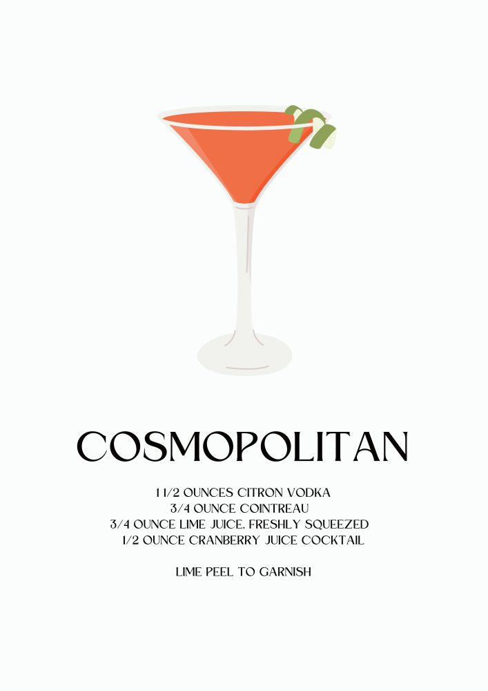 Cocktail Glasses Poster Printed | Premium Waterproof & Tear Resistant Full Colour Posters