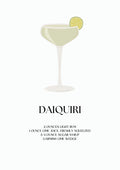 Daiquiri Cocktail Glass Poster Printed | Premium Waterproof & Tear Resistant Full Colour Posters
