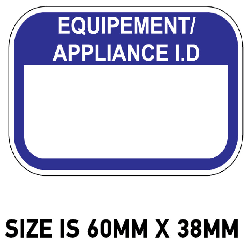 LAB001 Equipment Appliance I.D Stickers Labels Vinyl Asset Stickers
