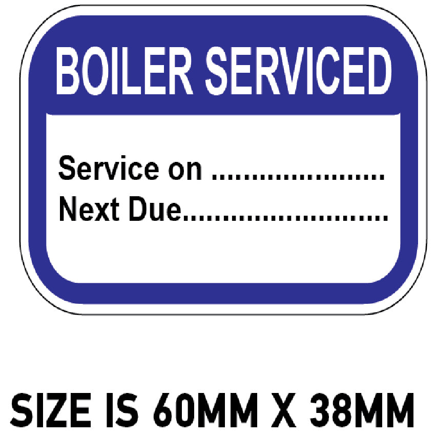 LAB003 Boiler Serviced Label Stickers Service Labels