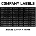 LAB005 Number Plate Stickers Car Sales Number Plate Car Dealer Custom Printed