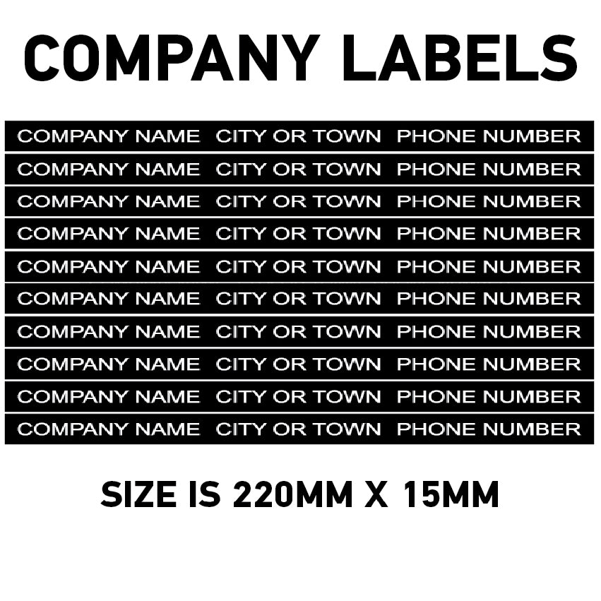 LAB005 Number Plate Stickers Car Sales Number Plate Car Dealer Custom Printed