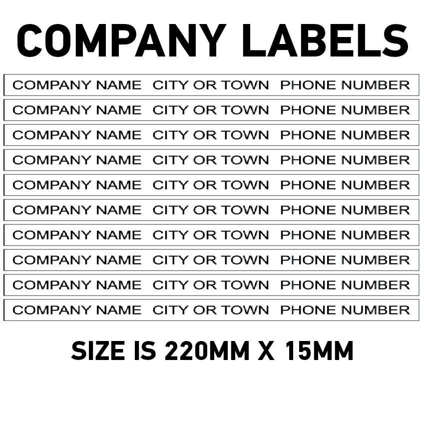 LAB005 Number Plate Stickers Car Sales Number Plate Car Dealer Custom Printed