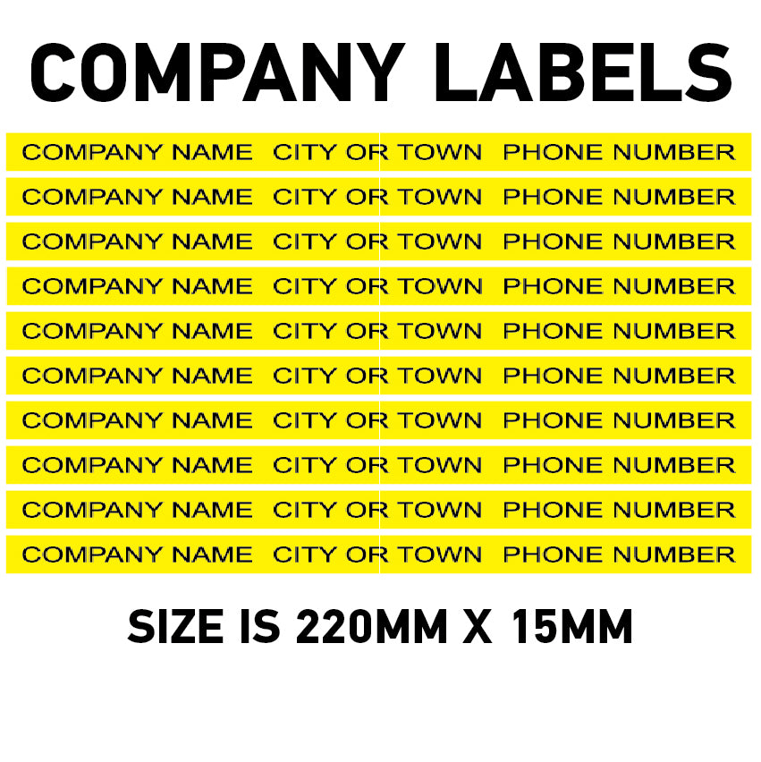 LAB005 Number Plate Stickers Car Sales Number Plate Car Dealer Custom Printed