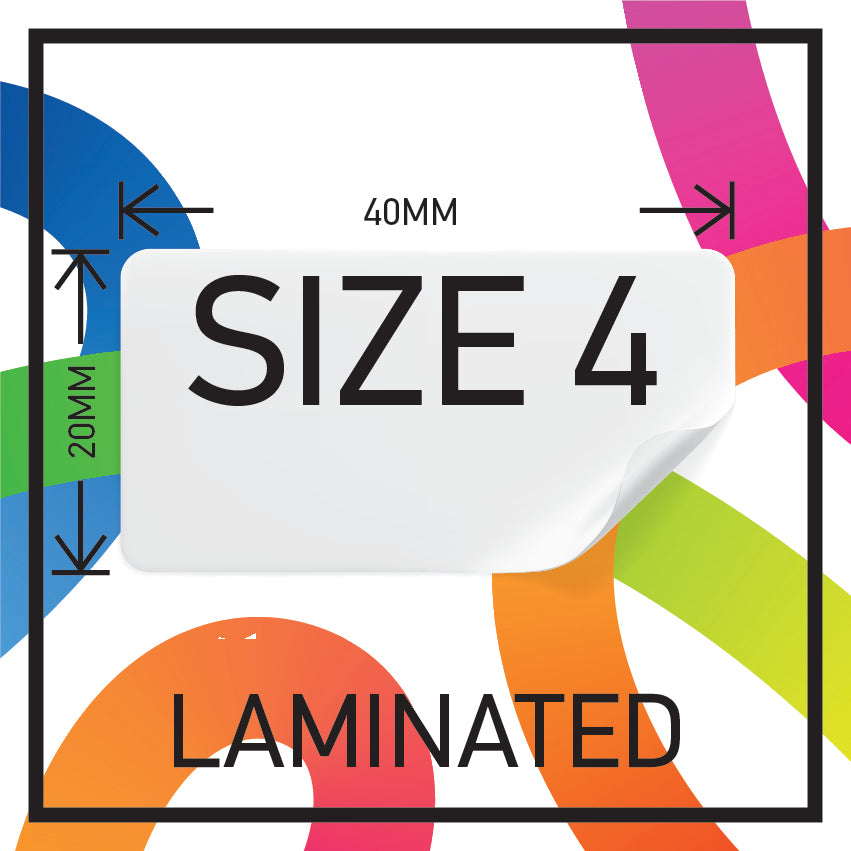 Printed Rectangle Stickers - Custom Logo labels - Personalised  Various Sizes