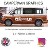 LCG01-LCG10 Adventure Awaits Graphic stickers fits all Motorhomes And Campervans Various Designs Available