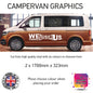 LCG01-LCG10 Adventure Awaits Graphic stickers fits all Motorhomes And Campervans Various Designs Available