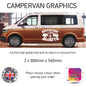 LCG11-LCG20 Adventure Awaits Graphic stickers fits all Motorhomes And Campervans Various Designs Available
