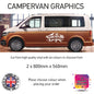 LCG11-LCG20 Adventure Awaits Graphic stickers fits all Motorhomes And Campervans Various Designs Available
