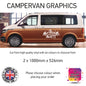 LCG21-LCG30 Adventure Awaits Graphic stickers fits all Motorhomes And Campervans Various Designs Availble