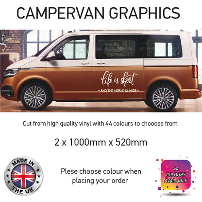 LCG21-LCG30 Adventure Awaits Graphic stickers fits all Motorhomes And Campervans Various Designs Availble