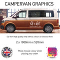 LCG27 Life Is Short And The World Is Wide Graphic Adventure stickers fits all Motorhomes And Campervans