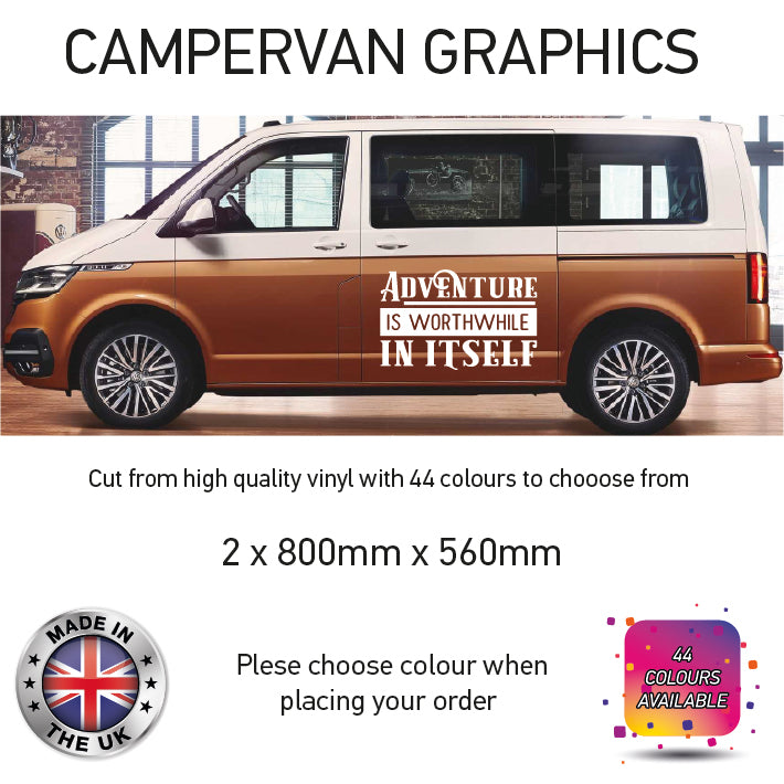 LCG31-LCG37 And So The Adventure Begins Graphic stickers fits all Motorhomes And Campervans Various Designs Available
