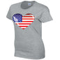 American Heart Ladies Cotton T-Shirt Available in Black Grey and White LT01
