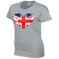 British Heart Ladies Cotton T-Shirt Available in Black Grey and White LT04