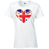 British Heart Ladies Cotton T-Shirt Available in Black Grey and White LT04