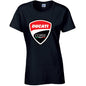 Ducati Corse Ladies Cotton T-Shirt Available in Black Grey and White LT07