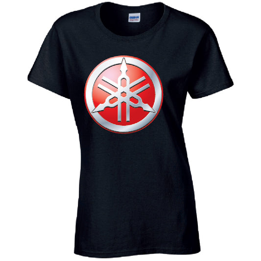 Yamaha Ladies Cotton T-Shirt Available in Black Grey and White LT12