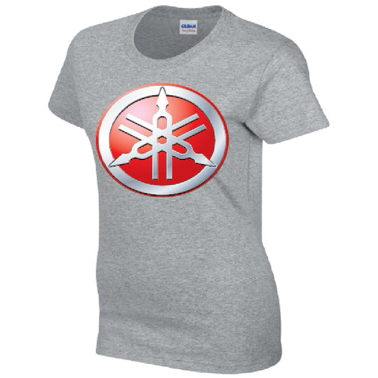 Yamaha Ladies Cotton T-Shirt Available in Black Grey and White LT12