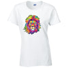 Lion Animal Ladies Cotton T-Shirt Available in Black Grey and White LT18