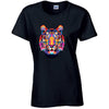 Tiger Animal Ladies Cotton T-Shirt Available in Black Grey and White LT19