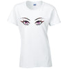 Pink Eyes Ladies Cotton T-Shirt Available in Black Grey and White LT27