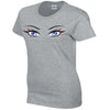 Purple Eyes Ladies Cotton T-Shirt Available in Black Grey and White LT28