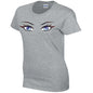 Purple Eyes Ladies Cotton T-Shirt Available in Black Grey and White LT28