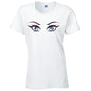 Purple Eyes Ladies Cotton T-Shirt Available in Black Grey and White LT28