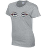 Rainbow Eyes Ladies Cotton T-Shirt Available in Black Grey and White LT29