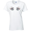 Rainbow Eyes Ladies Cotton T-Shirt Available in Black Grey and White LT29