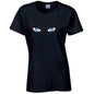 Blue Eyes Ladies Cotton T-Shirt Available in Black Grey and White LT30